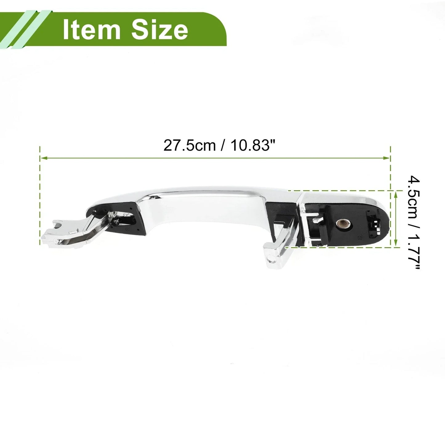 Exterior Door Handle for Hyundai Kia Silver Tone Rear Right (2011-2016)