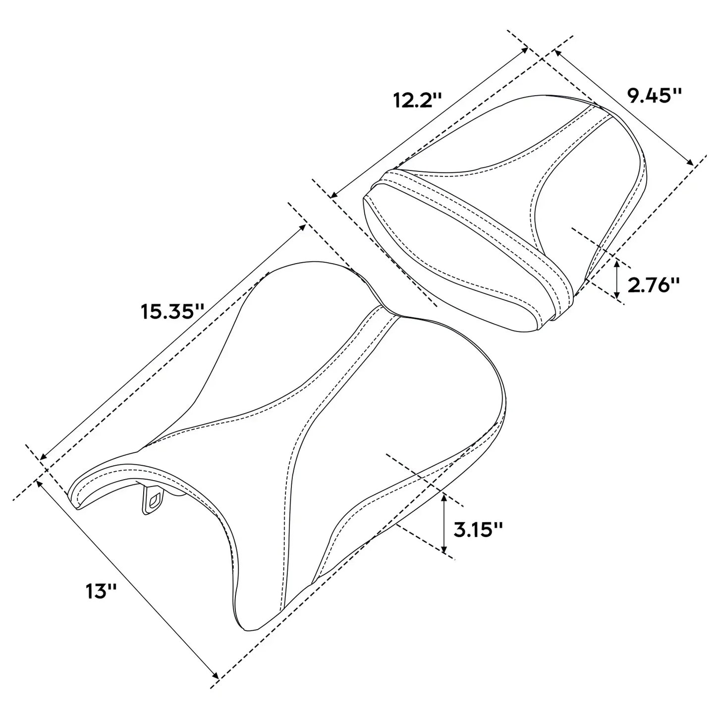 Rider & Passenger Seats for Suzuki GSXR600 GSXR750 (2006-2007)