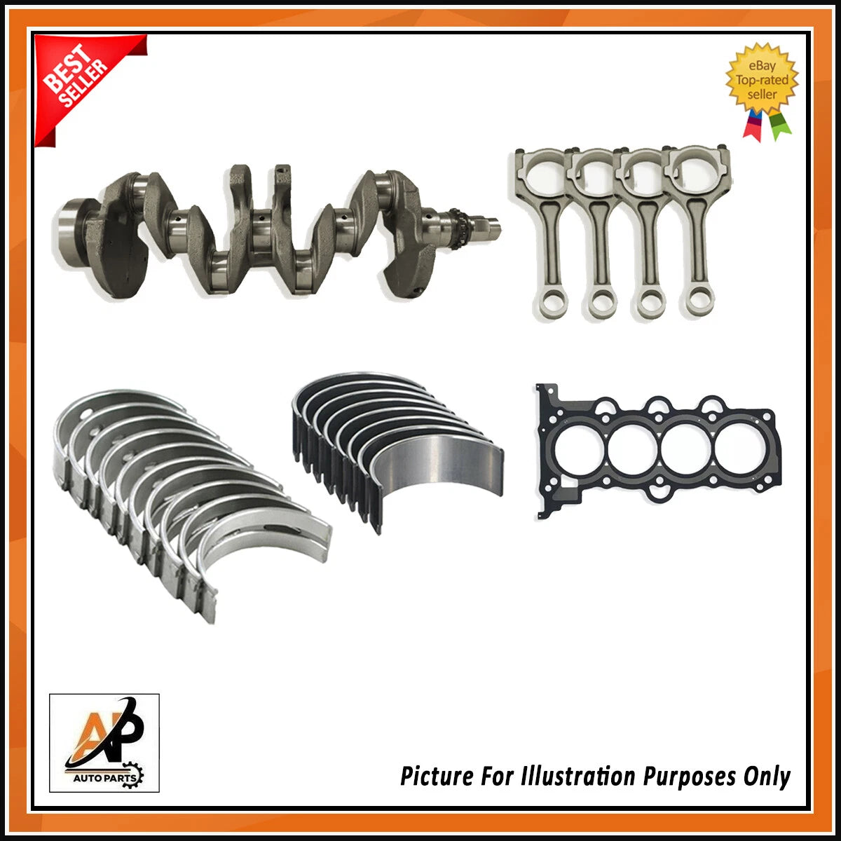 Crankshaft Rebuild Kit for Hyundai Kia G4FD 1.6 Petrol Sportage (2010–2015)