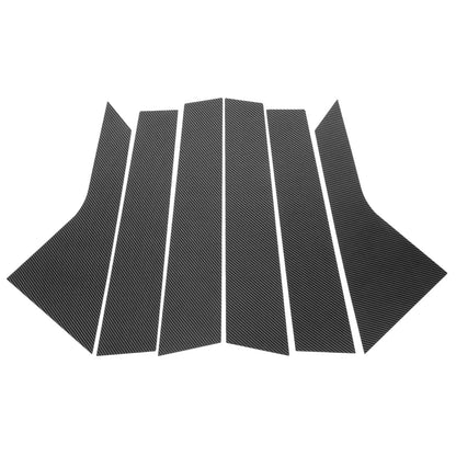 6 Pcs Door Pillar Window Trim for Hyundai Elantra (2017-2023) Carbon Fiber