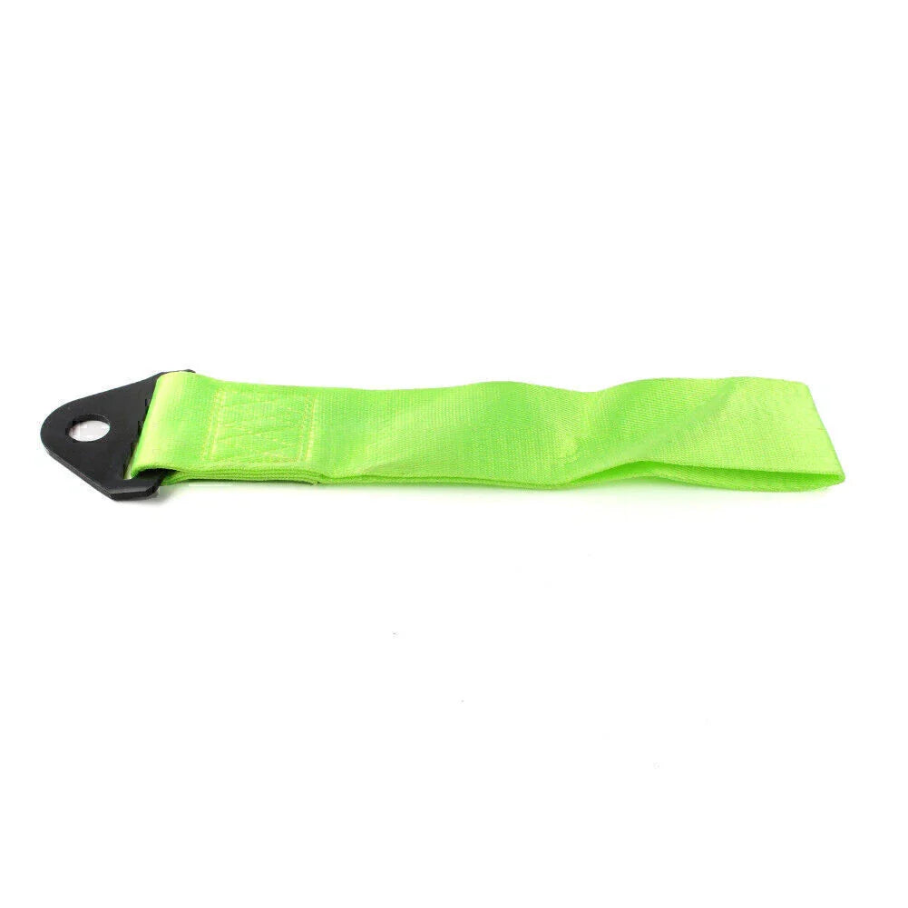 Racing Car Towing Strap Belt Hook for Universal Rear/Front Bumper - Green