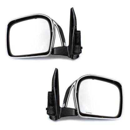 Side Mirror Manual Chrome Pair Fits Toyota Hilux Tiger D4D Pickup 1998-04 D06