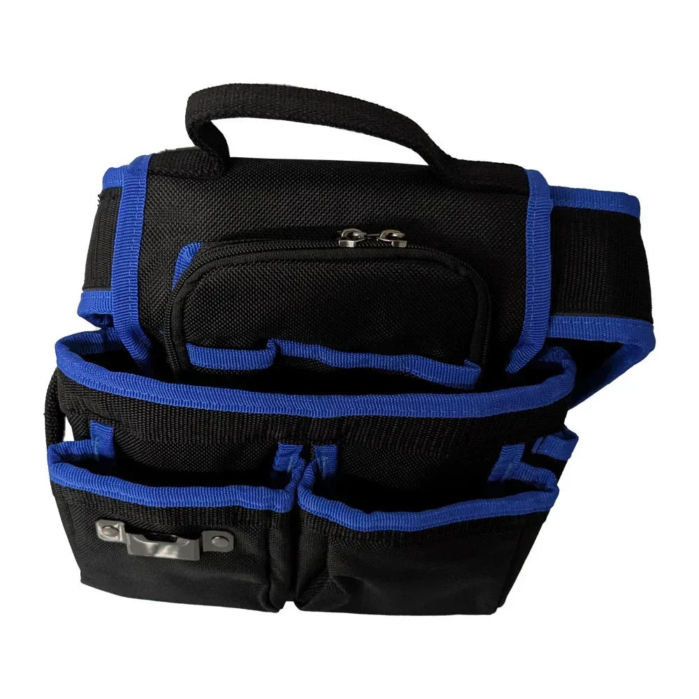 Adjustable Electrician Tool Bag w/ Suspenders & Magnetic Pouches