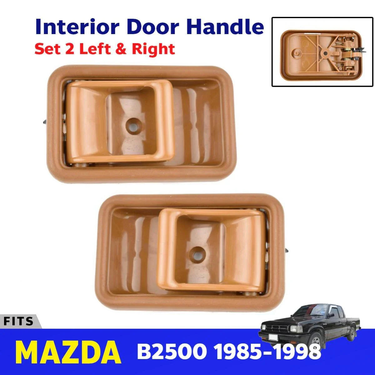 Interior Door Handle Grip Pair LH+RH Fits Mazda B2500 323 Pickup 1985-1998 D12