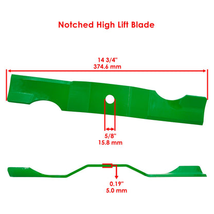 Deck High Lift Mower Blades 42 Inch Replacement for Ariens Zoom (2007–2018)