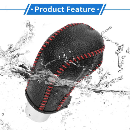 Car Gear Shift Knob Cover for Hyundai Tucson 2015-2018, Pebbled Black Red