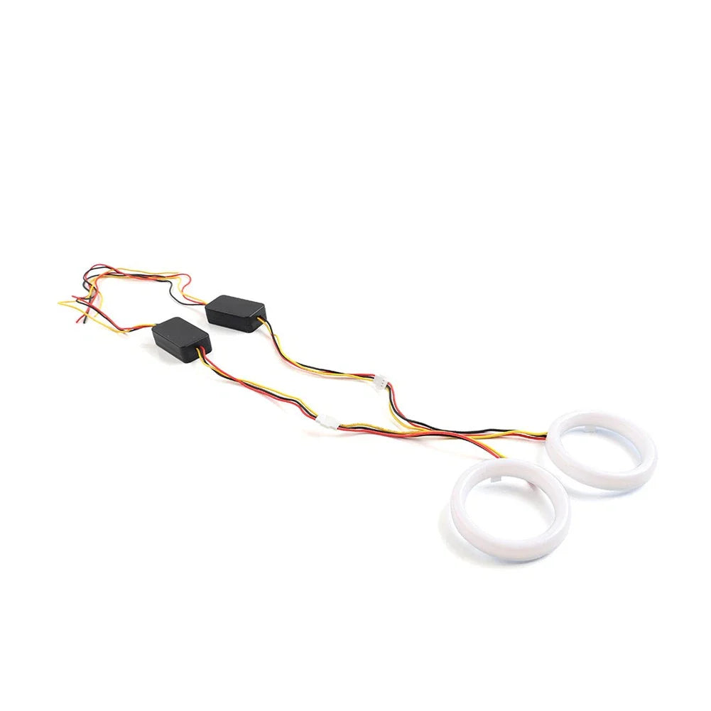 90MM White Amber Switchback LED Halo Rings for Car Headlight Retrofit