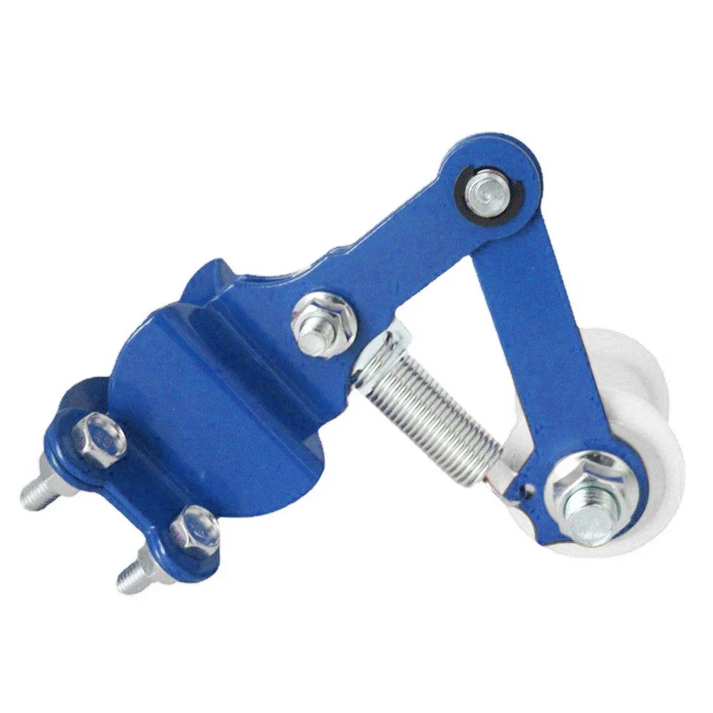 Blue & White Universal Bolt-On Chain Tensioner Roller Adjuster for ATV/Dirt Bike