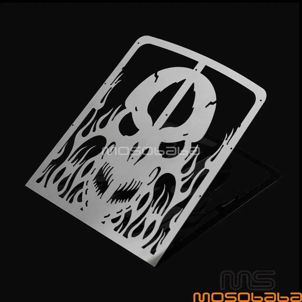 Skull Stainless Radiator Grill Cover for Yamaha YFZ350 Banshee (1987-2012)