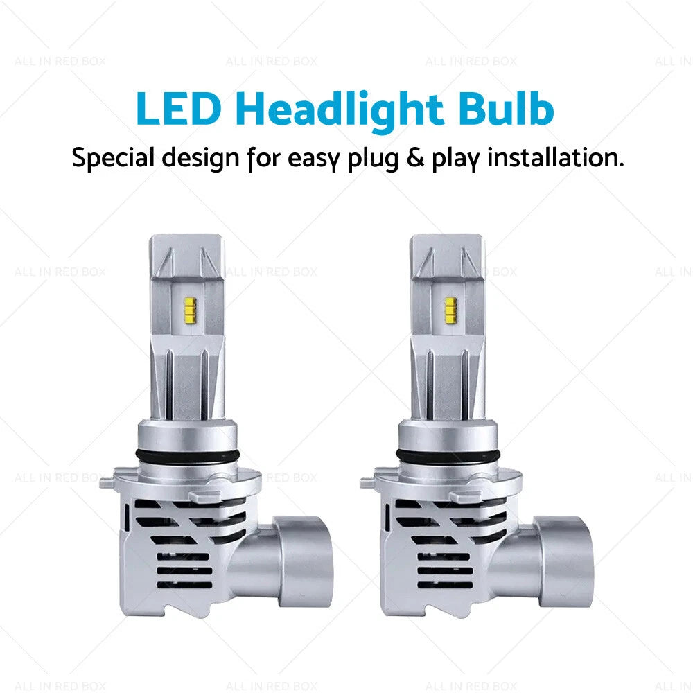 9006 HB4/9012 HIR2 LED Headlight Bulbs 6000K for Car (No specific years)
