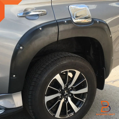 Bolted Nuts Matte Black Fender Flare Arch for Mitsubishi Pajero Sport (16-19)
