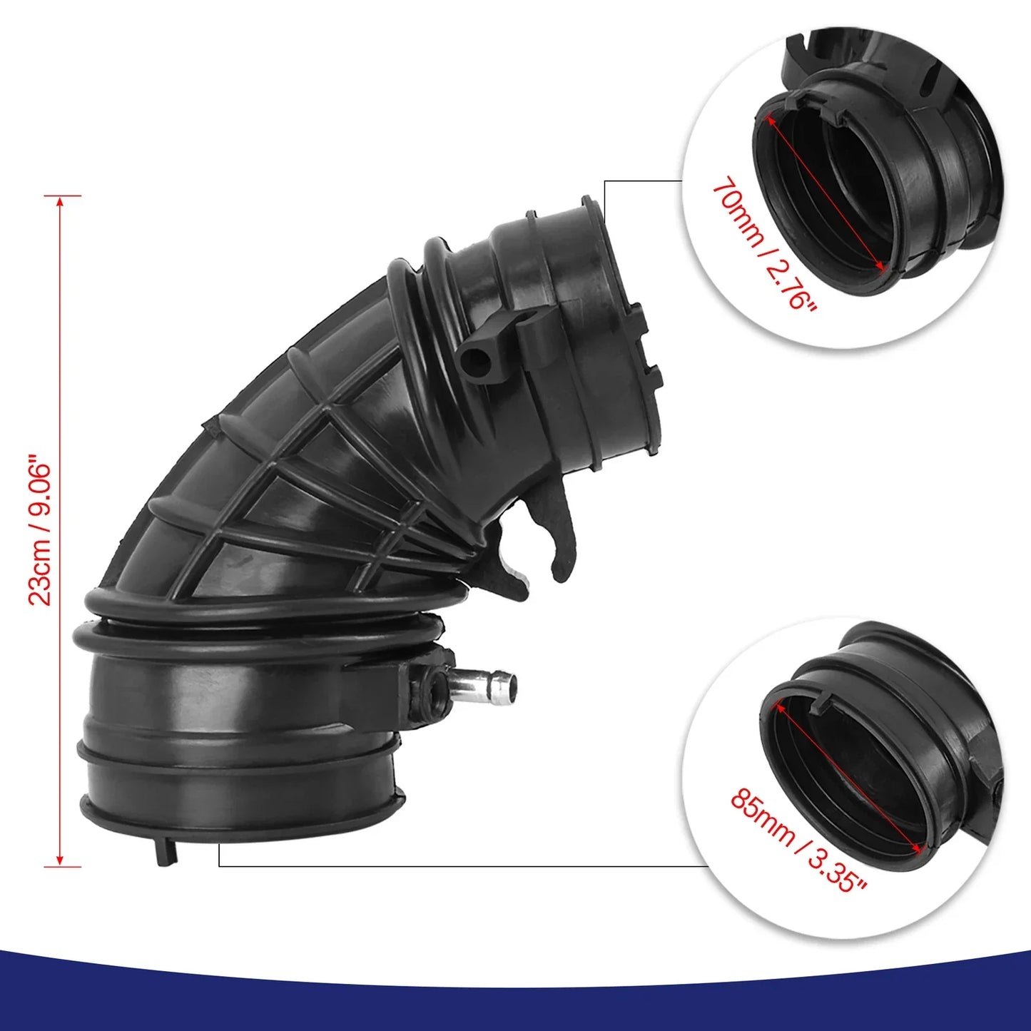 Black Car Air Intake Hose Tube for Honda Acura (2001-2006)