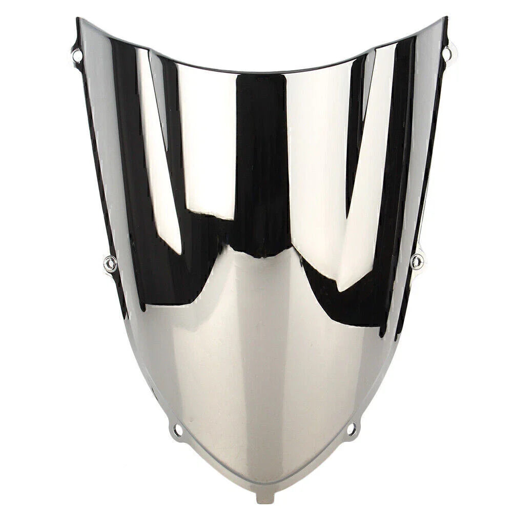 Silver Motorcycle Windshield Double Bubble for Kawasaki ZX10R (2004-2005)