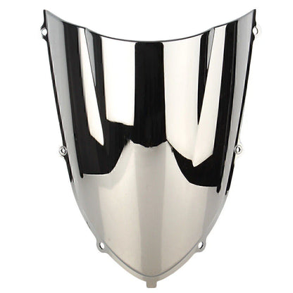 Silver Motorcycle Windshield Double Bubble for Kawasaki ZX10R (2004-2005)