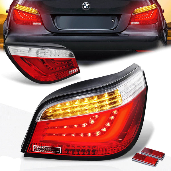 LED Tail Lights Red/Clear for BMW 5 Series E60 M5 (2004-2007)