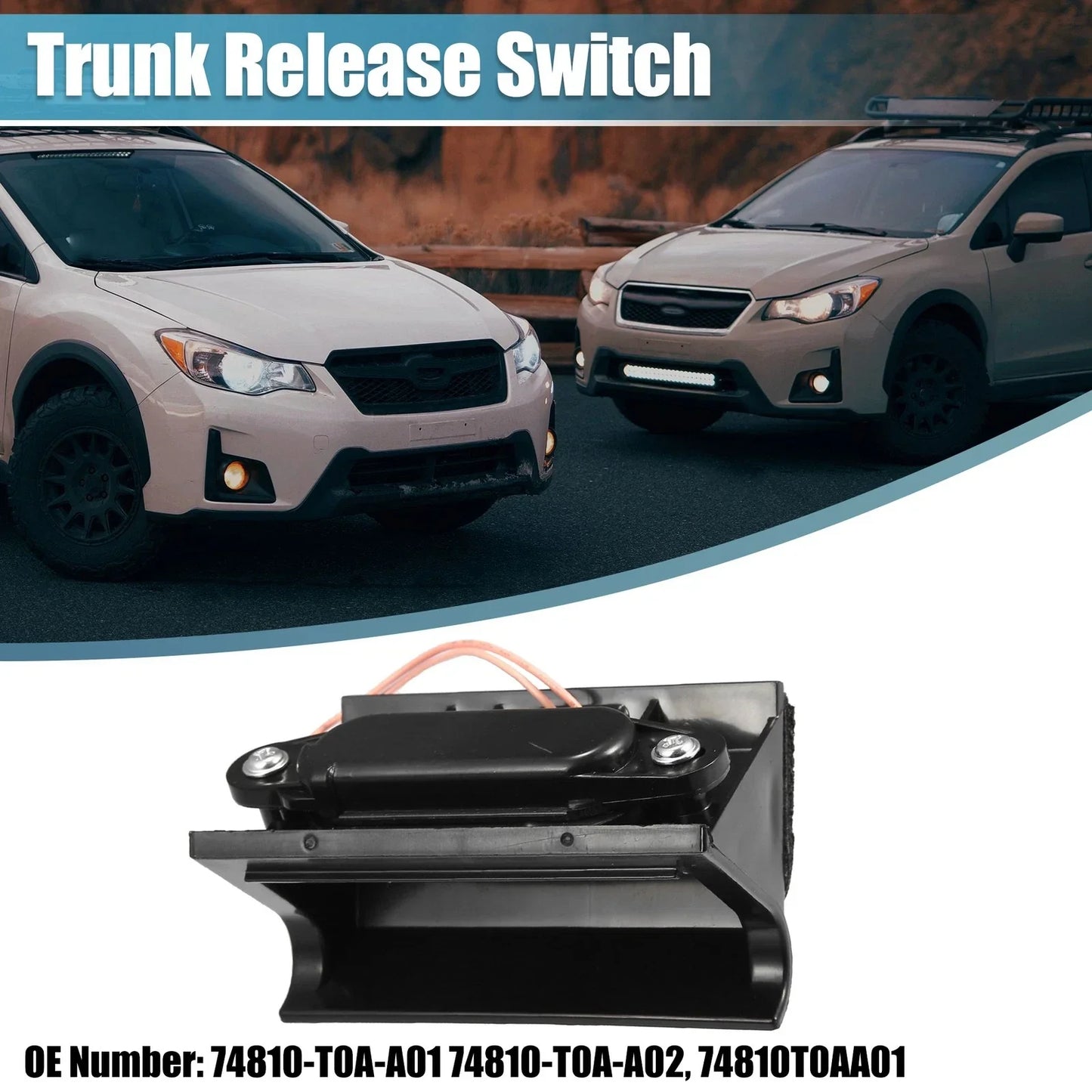 Trunk Tailgate Handle Release Switch for Honda CR-V (2012-2016) Black