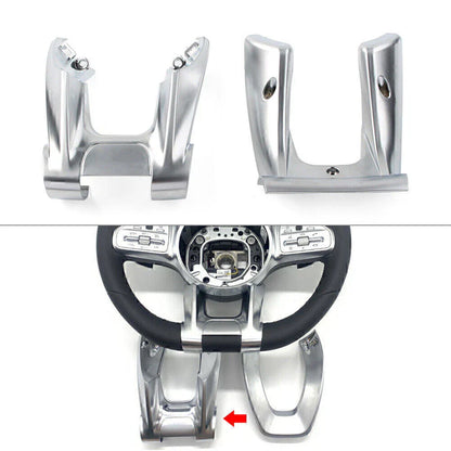 Silver Steering Wheel Lower Trim Cover for Mercedes-Benz