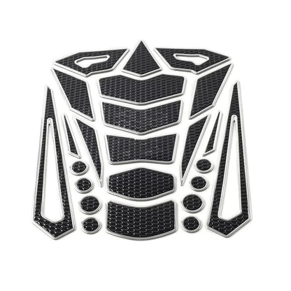 Silver Motorcycle Oil Fuel Tank Pad Cover Guard Protector Decal Sticker
