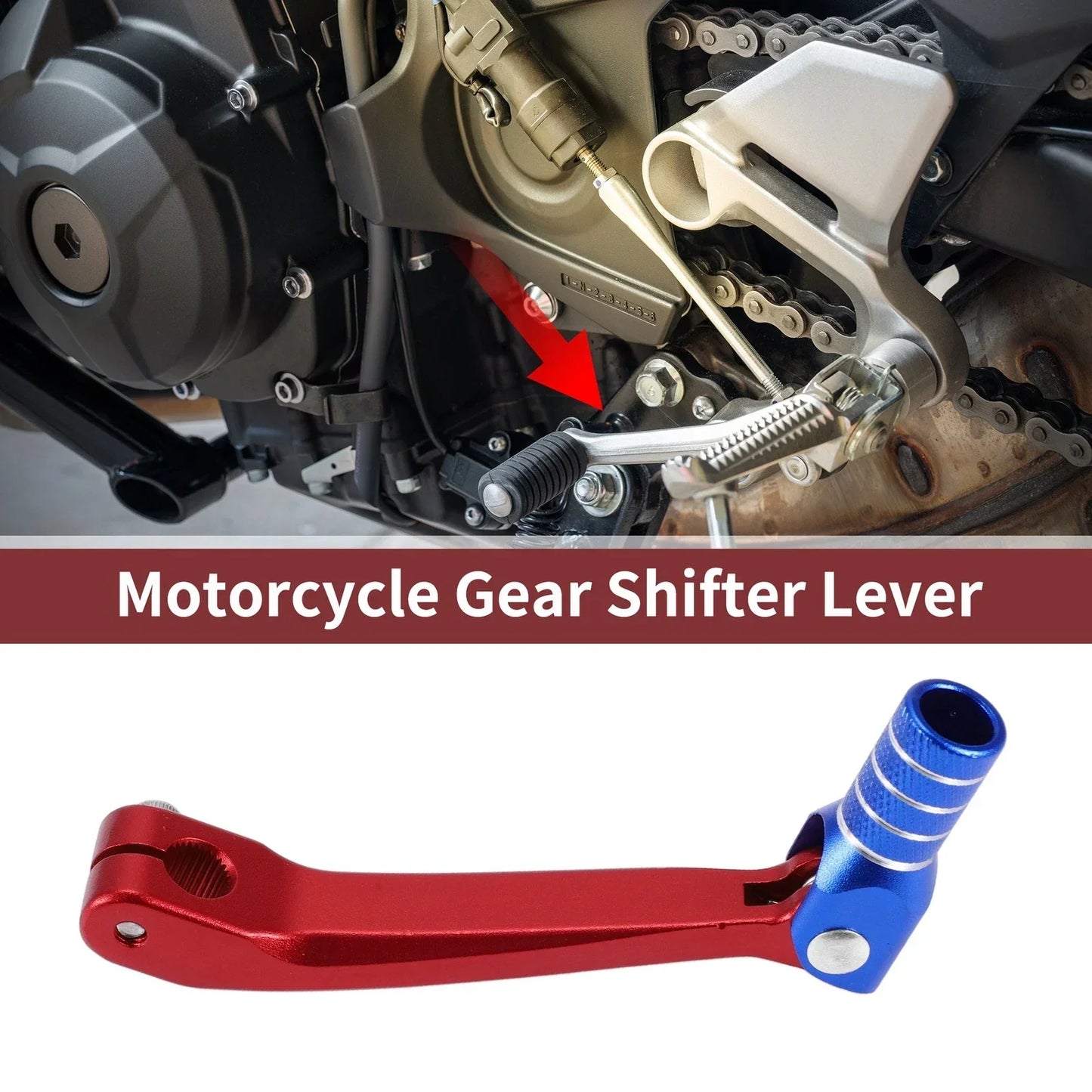 Gear Shift Lever for Honda CRF150F 2003-2017 - Red Blue Silver Tone