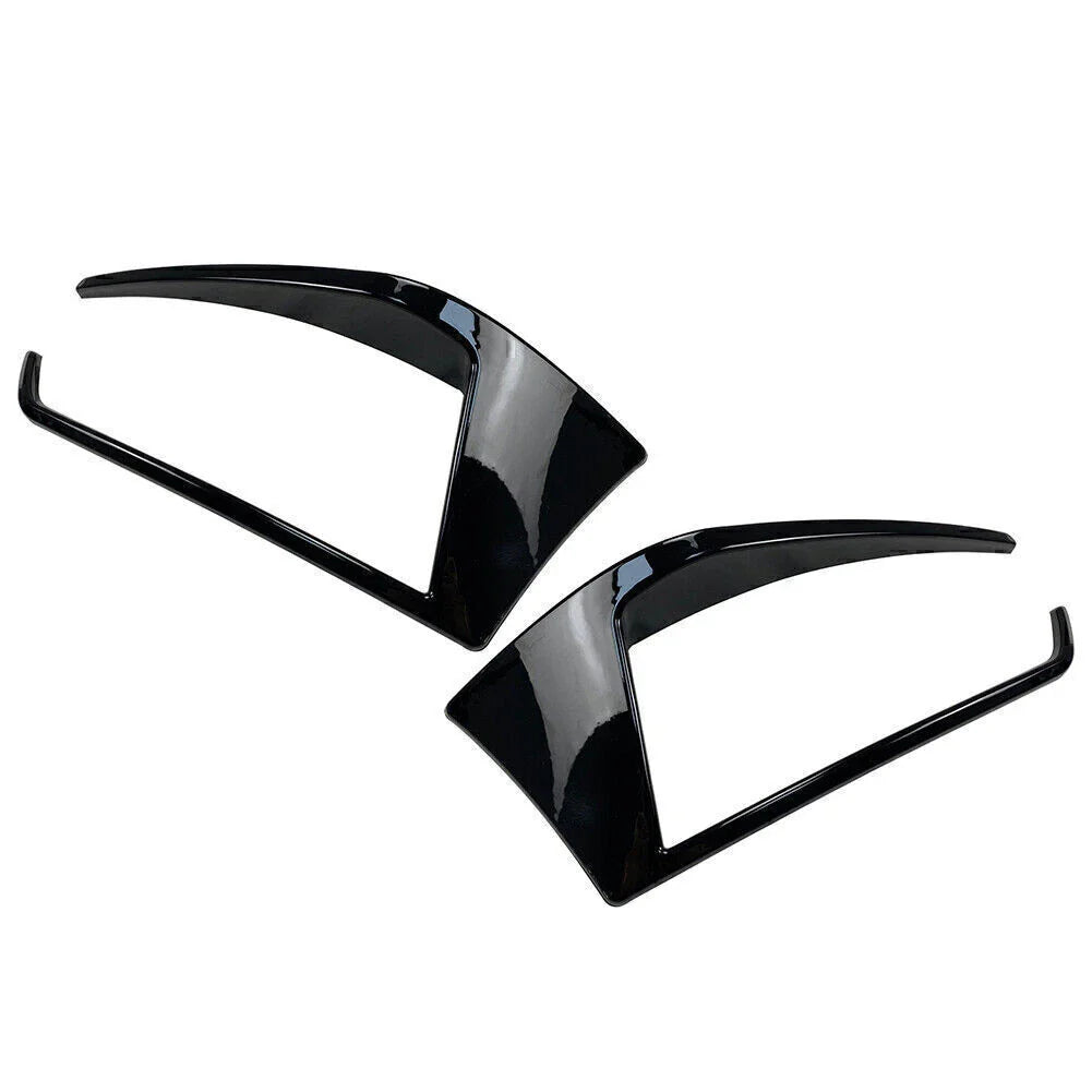 Black Rear Bumper Spoiler Fog Light Covers for VW Golf Mk7.5 (2016-2019)