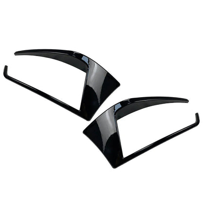 Black Rear Bumper Spoiler Fog Light Covers for VW Golf Mk7.5 (2016-2019)