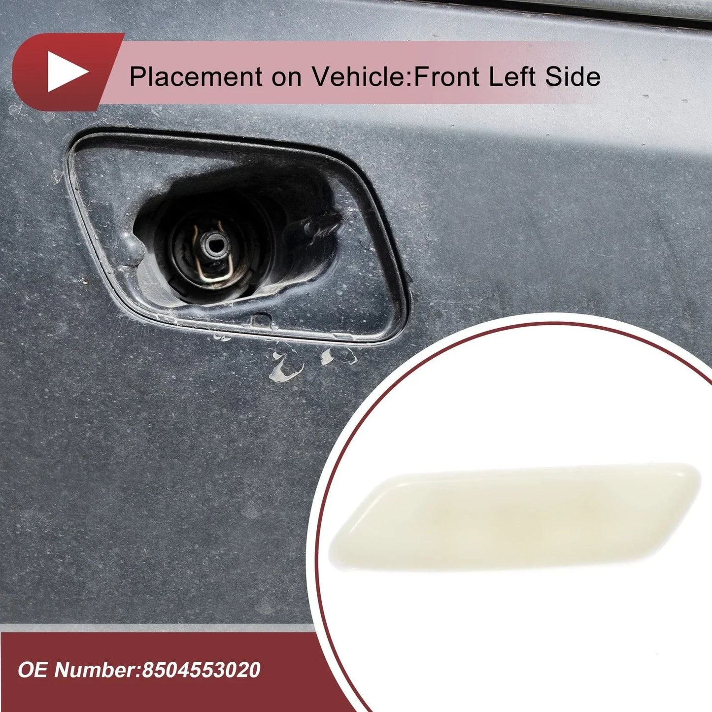 Front Left Washer Nozzle Cover for Lexus IS II 2008-2010 Unpainted