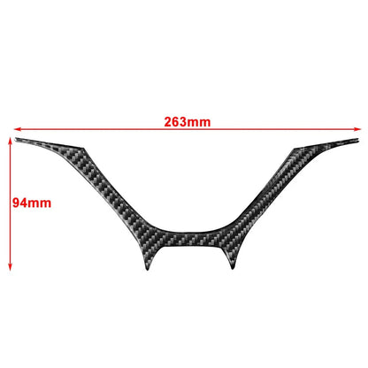 Carbon Fiber Steering Wheel Panel Cover Trim for Honda Civic (2012-2015)