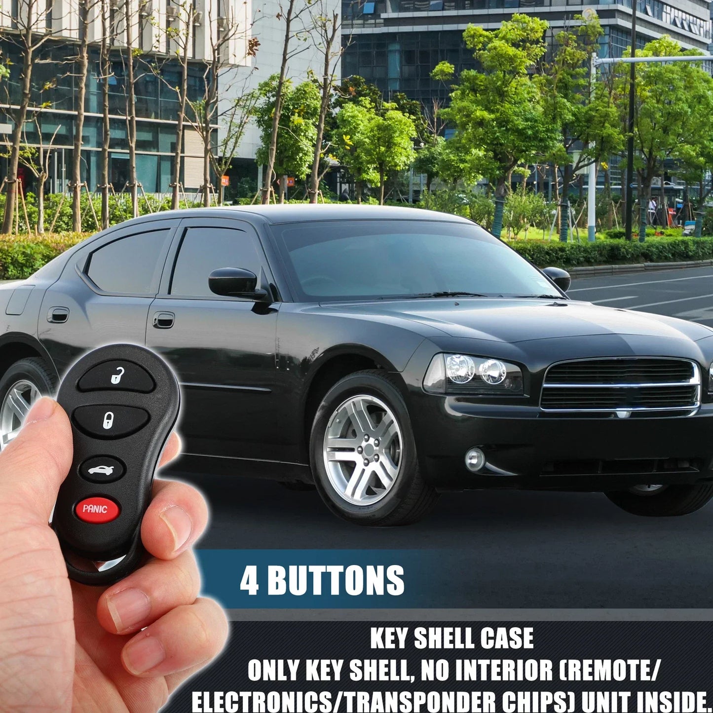 Keyless Entry Remote Key Shell Cover for Jeep & Dodge