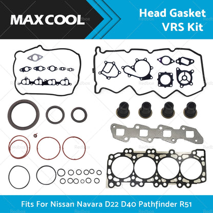 VRS Head Gasket Kit for Nissan Navara D22 D40 R51 2.5L YD25 (2008-2015)