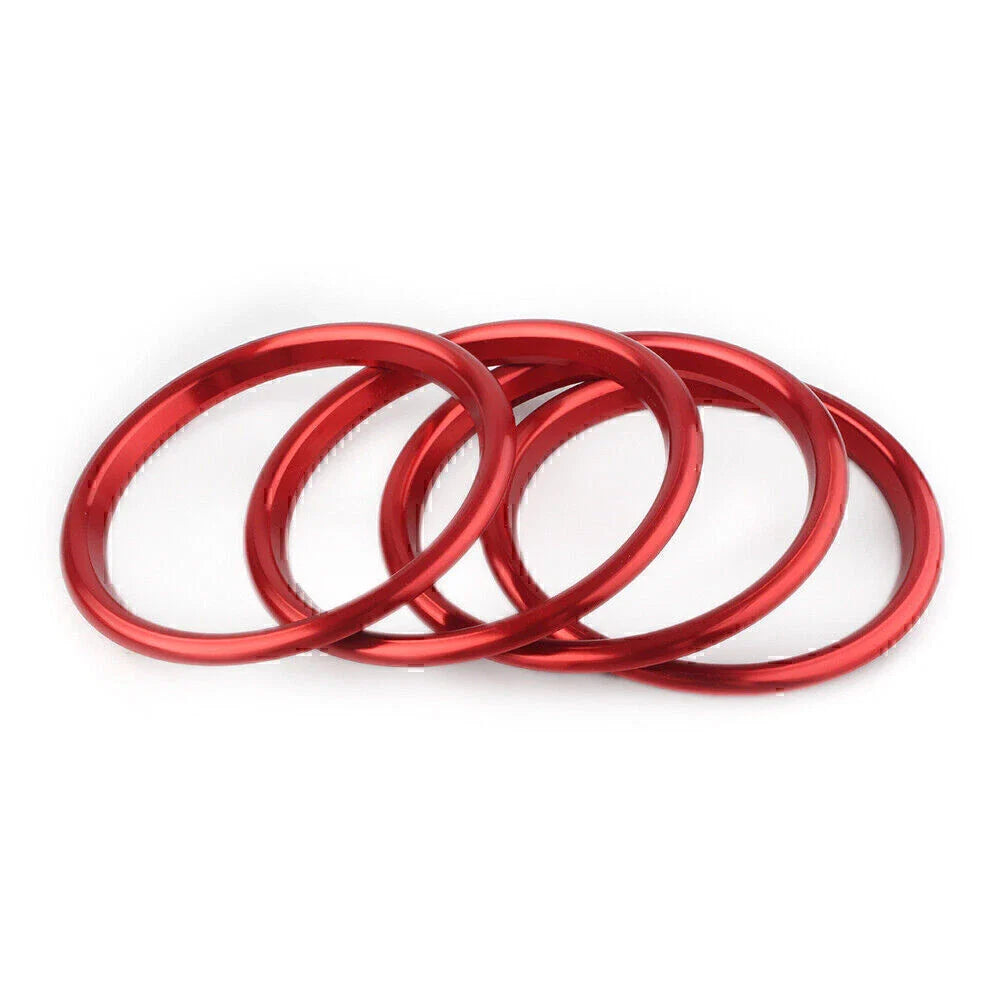 Red Chrome AC Vent Outlet Ring Sticker for Audi A3 S3 (2012-2019)