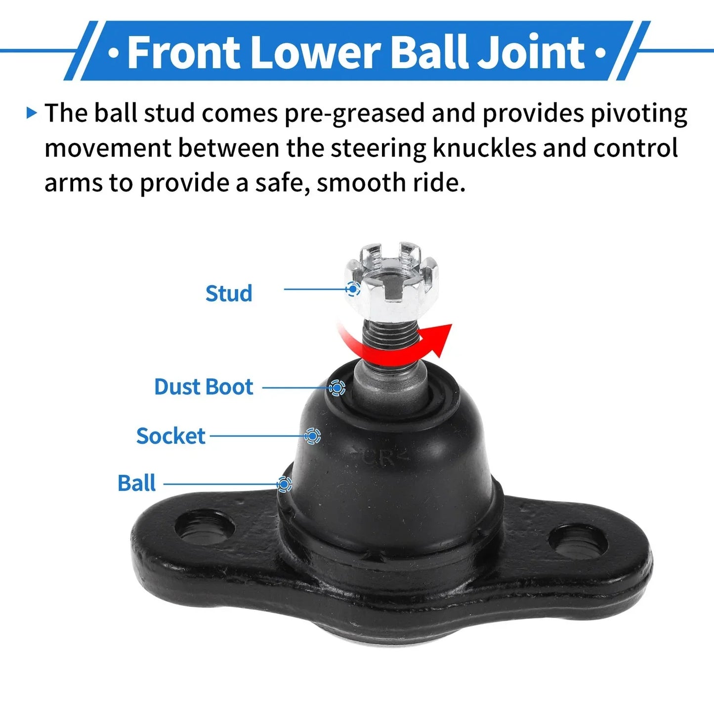 2 x Front Lower Ball Joints for Hyundai Elantra (2007-2010)