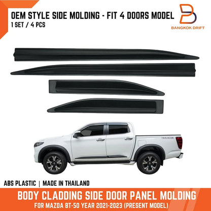 Matte Black OEM Style Side Door Cladding for Mazda BT-50 (2021-2023)