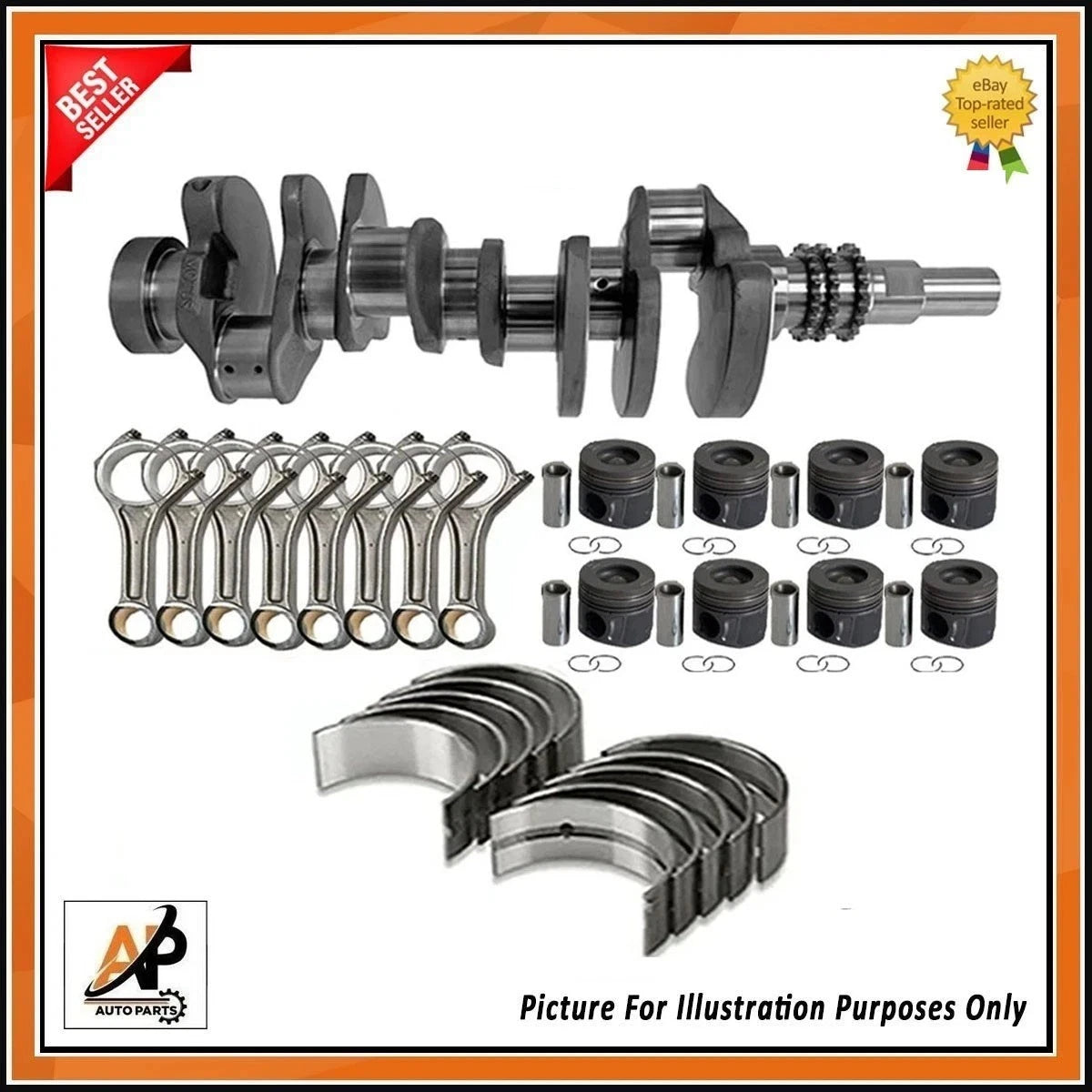 Crankshaft with Engine Rebuild Kit for Range Rover Sport II L494 (2014–2017)