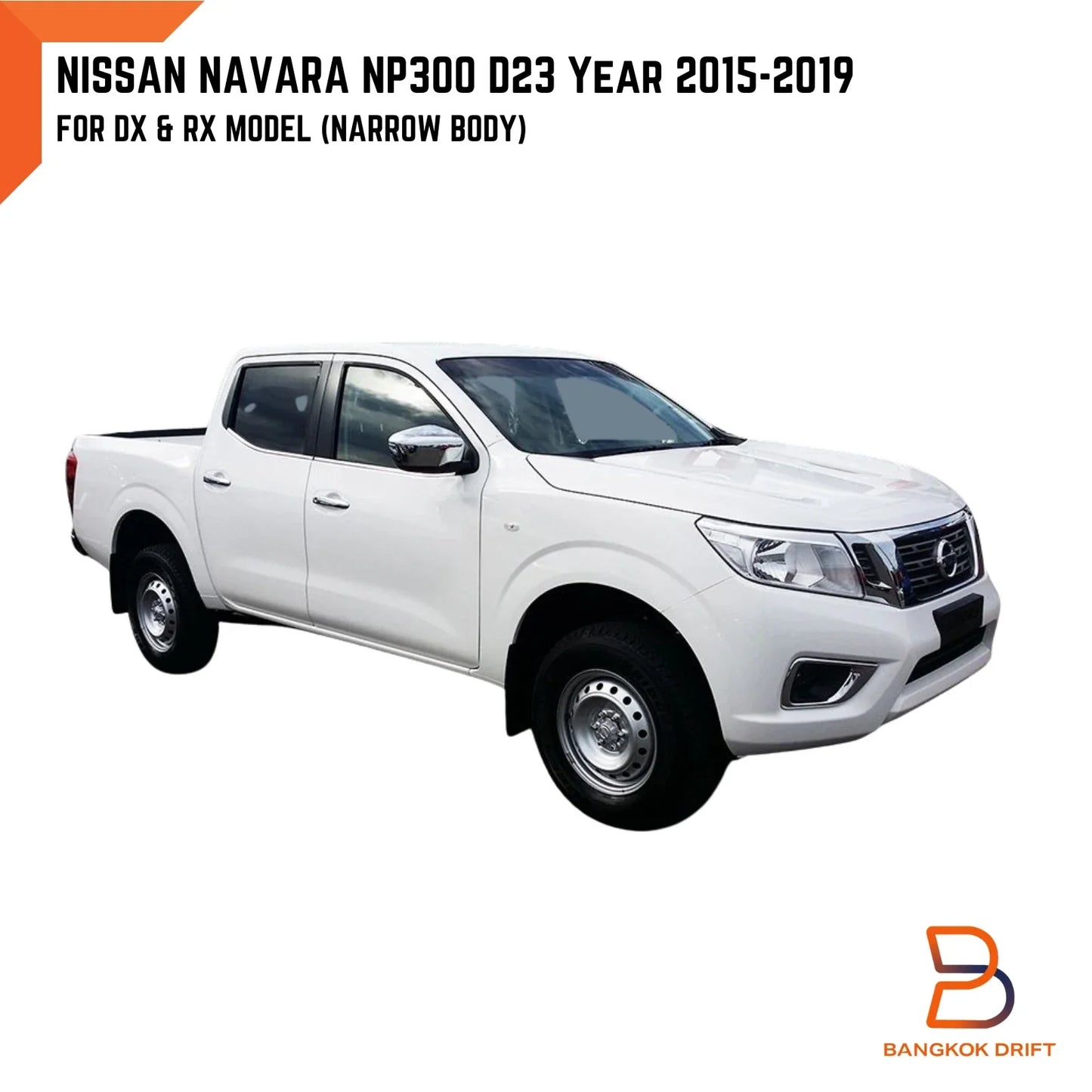 White Fender Flares for Nissan Navara NP300 D23 DX RX (2015-2019)