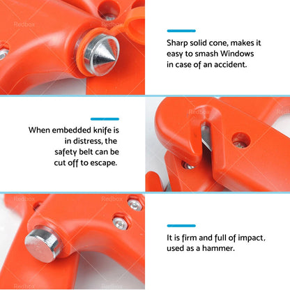 4 x Emergency Safety Hammer Breaker Car Cutter Window Tool for Bus Glass