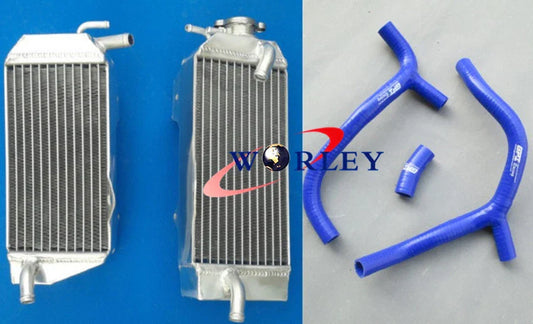 Aluminum Radiator & Red Silicone Y Hose for Honda CRF450R (2009-2012)