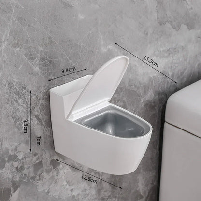 Mini Funny Toilet Ashtray with Covers for Home & Office - White