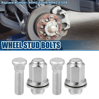 M12-1.5 Wheel Lug Stud Bolts 2 x for Toyota Lexus Scion (2000-2023)