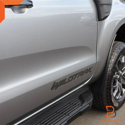 Light Grey Silver Wildtrak Front Door Side Decal Sticker for Ford Ranger (15-18)