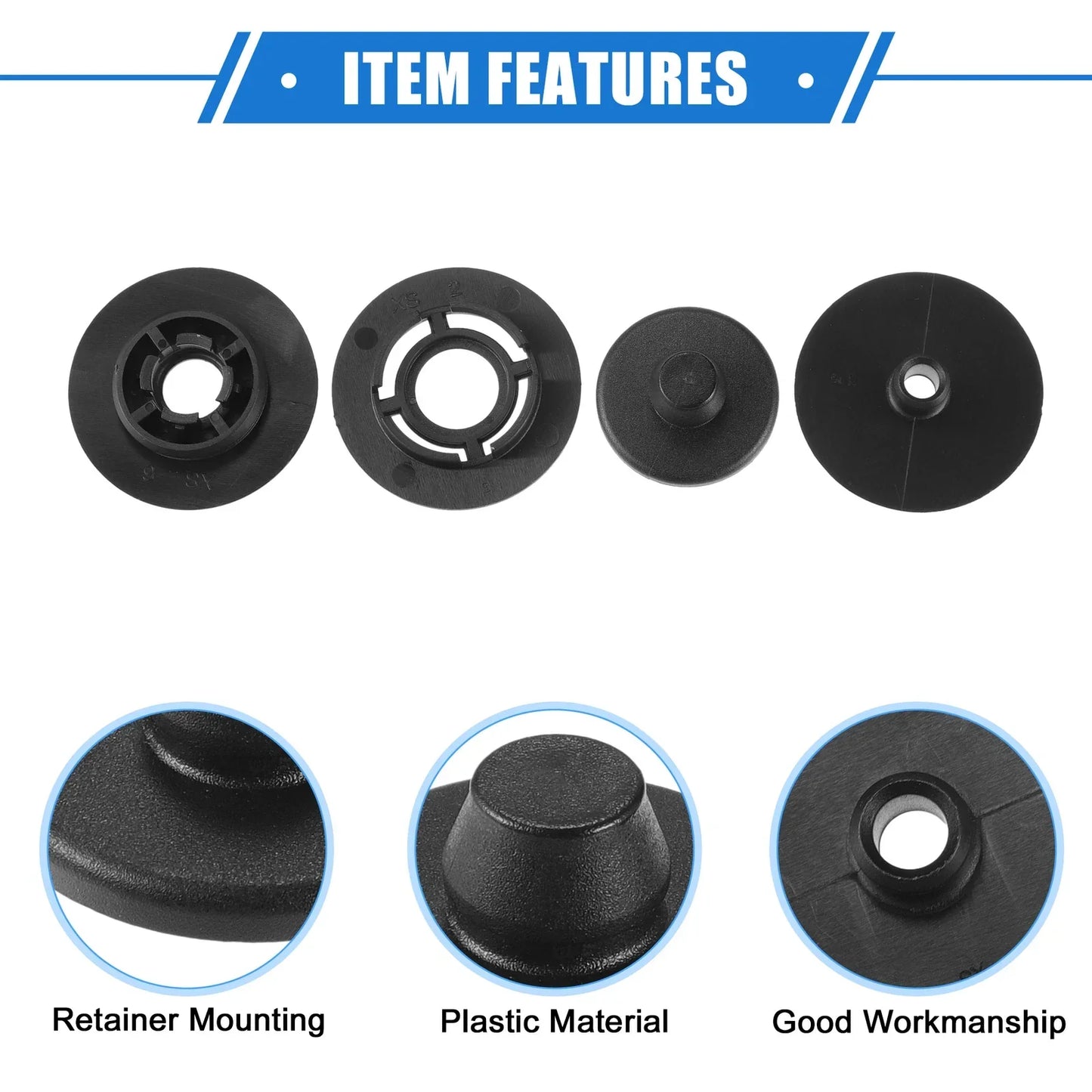 2 x Car Holder Retainers for Volkswagen Audi Plastic Black
