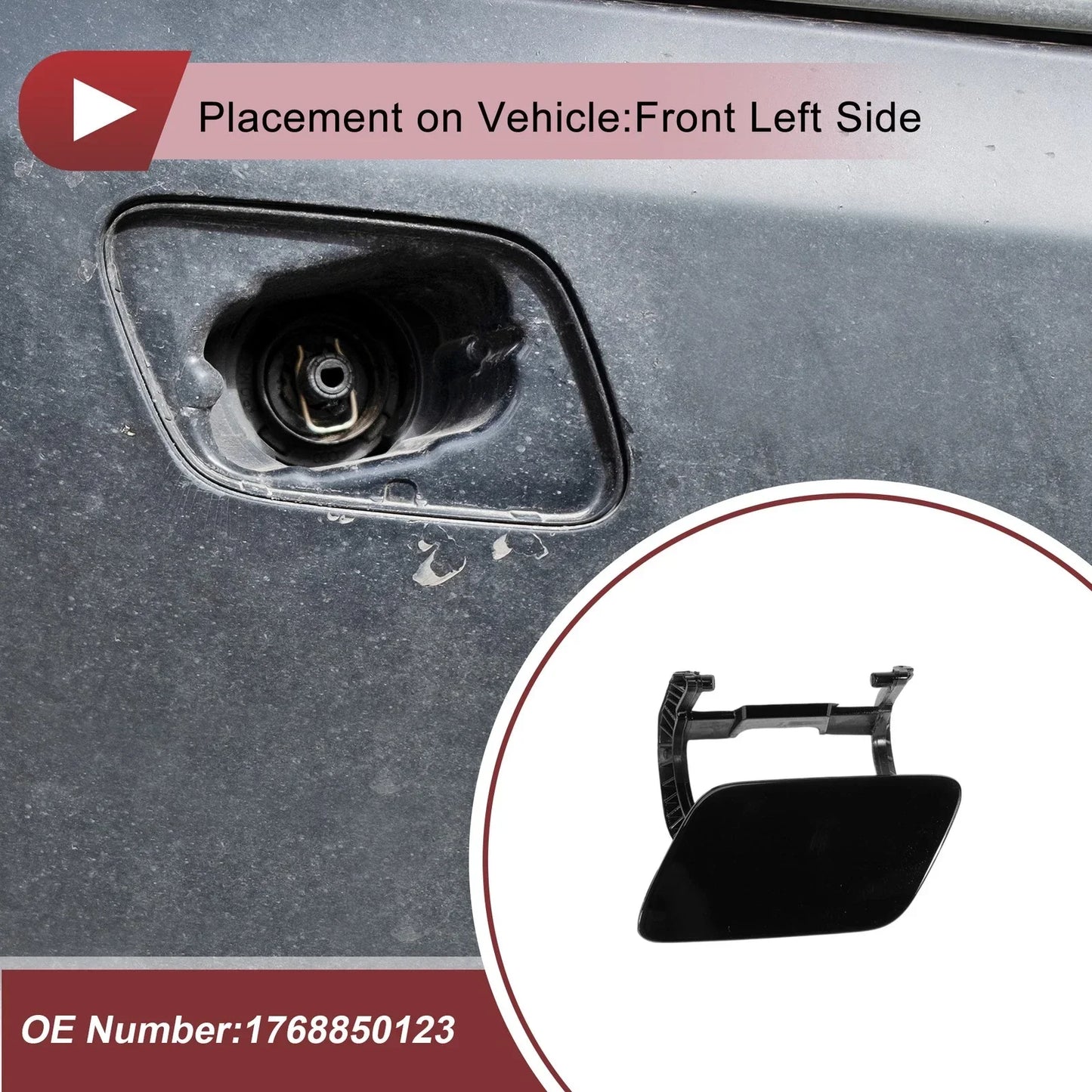 Front Left Bumper Trim Nozzle Cover for Mercedes-Benz W176 (2013-2018)