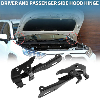Hood Hinges for Honda Civic 2016-2021 Front Bonnet Bracket Black 2 x