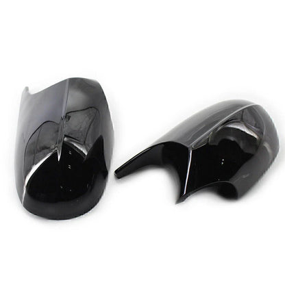 Gloss Black Side Rear Mirror Cover Caps for BMW E90 3 Series (2009-2011)