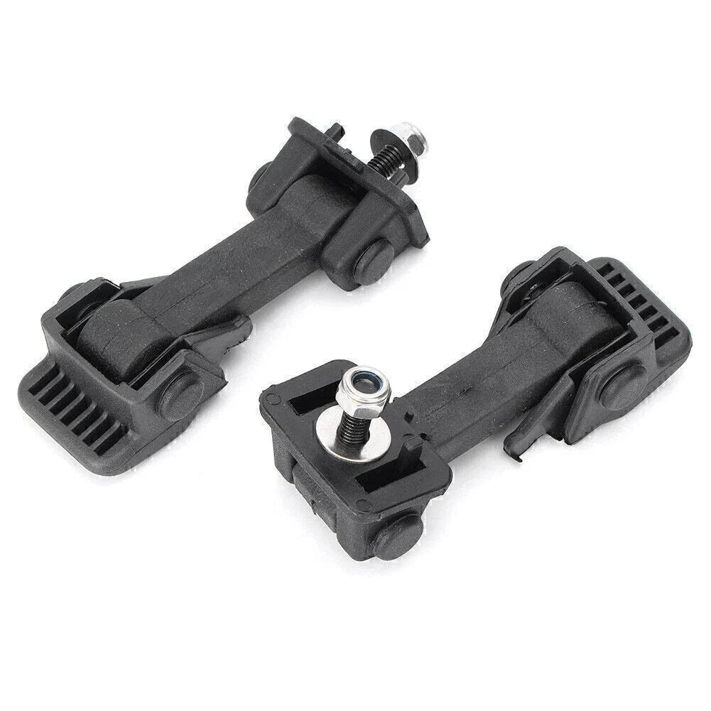 Hood Latch Lock Catch Mount Kit for Jeep Wrangler JK (2007-2017)  Black