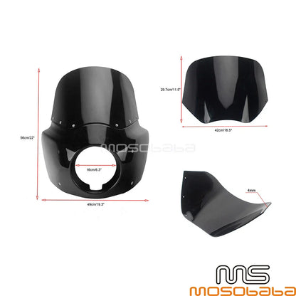 Dark Smoke Headlight Fairing for Harley Softail LowRider (2018-2023)