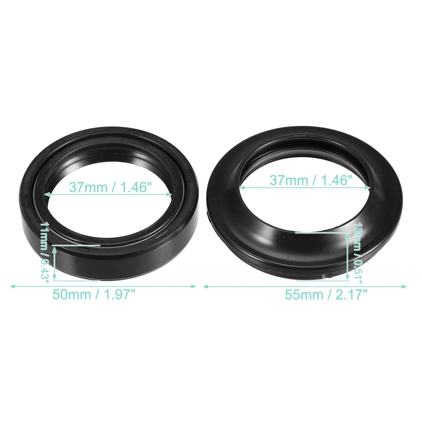 50mm x 37mm x 11mm Motorcycle Front Fork Shock Oil Seal for Honda CBR250R (2011-2013)