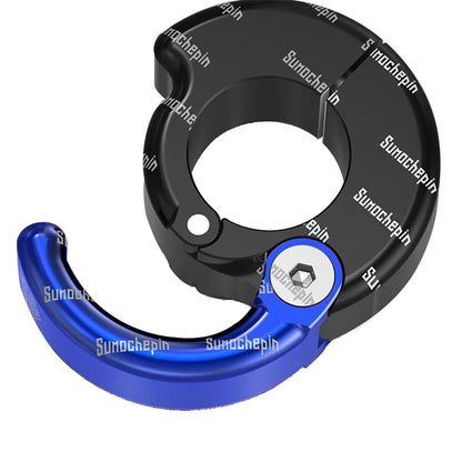 CNC Helmet Hook Holder for Motorcycle ATV 21-28mm Handlebar Blue
