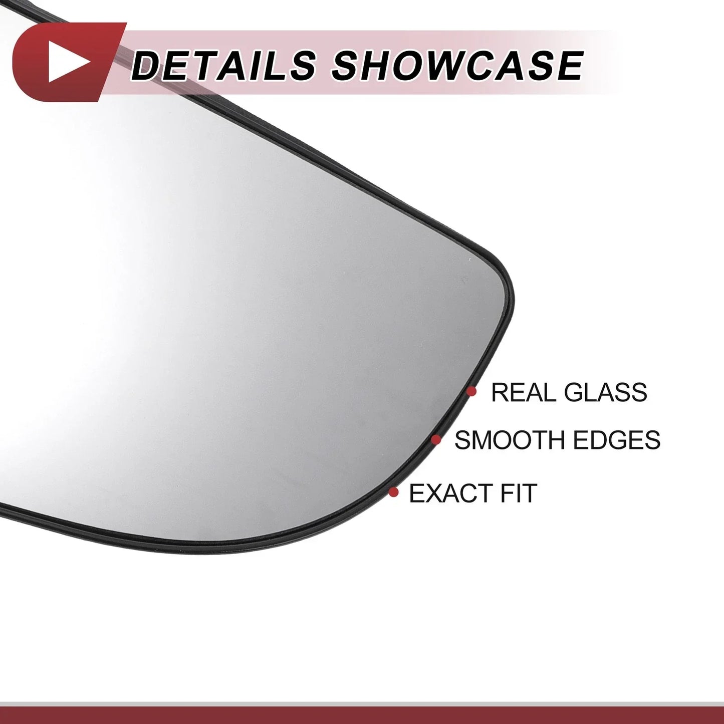 Right Passenger Side Lower Mirror Glass Replacement for Dodge