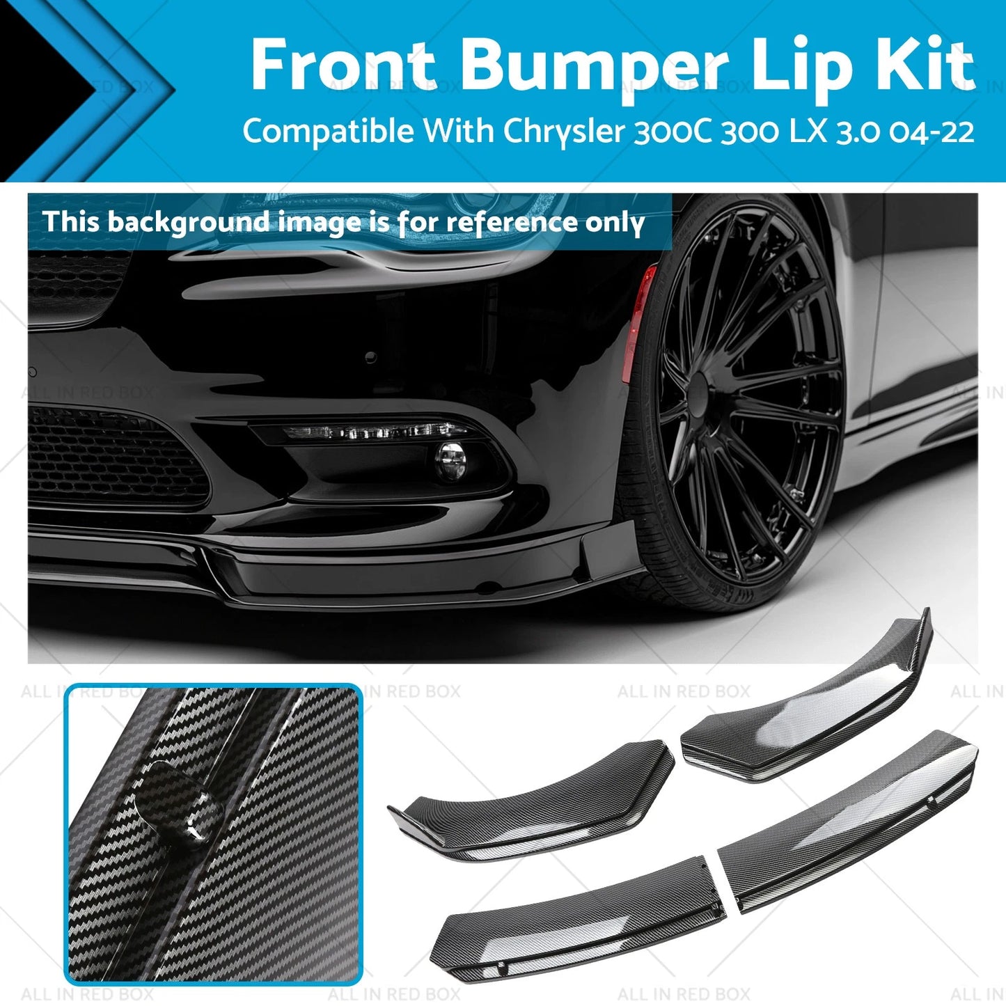 Carbon Fiber Front Bumper Lip for Chrysler 300 LX (2011-2022)