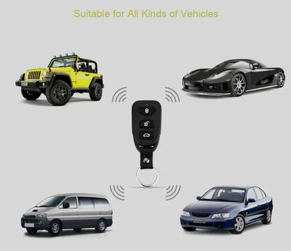 Keyless Entry System Control Box Kit for Universal Vehicle Door Lock Black